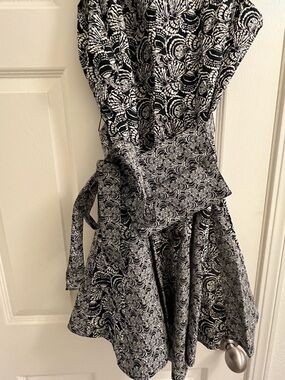 Banana Republic Cotton Poplin Printed Dress w/Belt Bag
